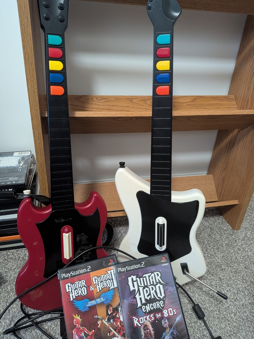 Guitar Hero PS2 Controllers - Red & White Bundle Tested Working